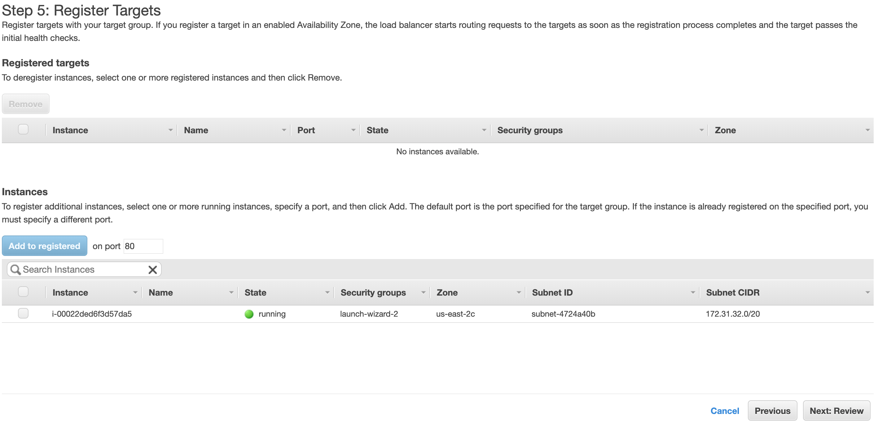 register target groups