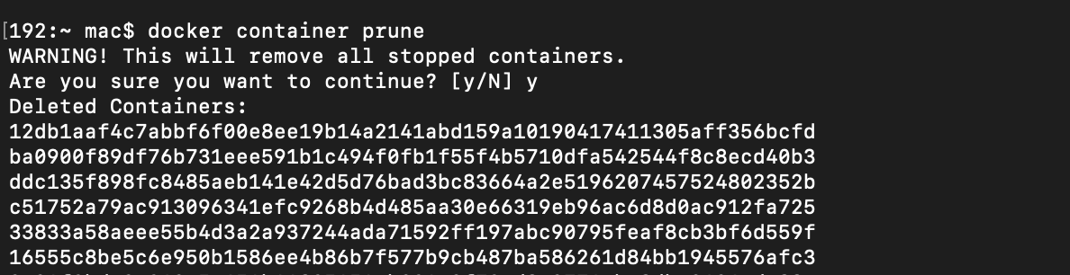 docker containers list